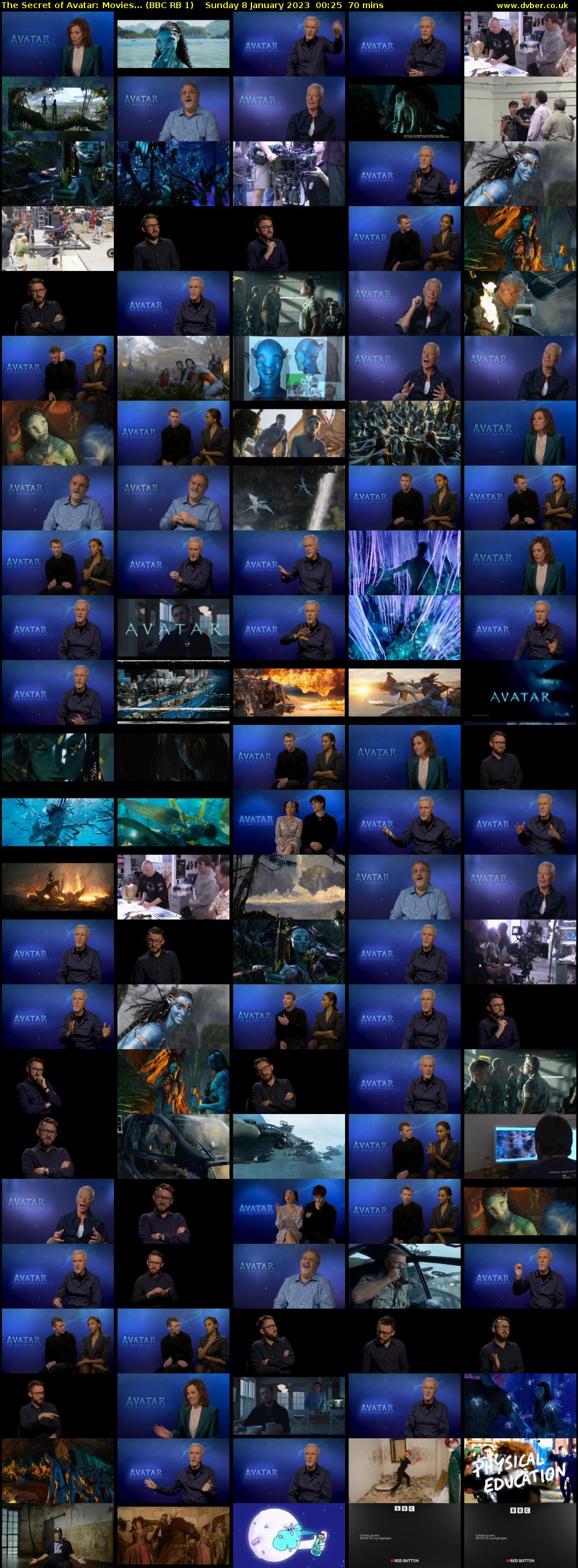The Secret of Avatar: Movies... (BBC RB 1) Sunday 8 January 2023 00:25 - 01:35