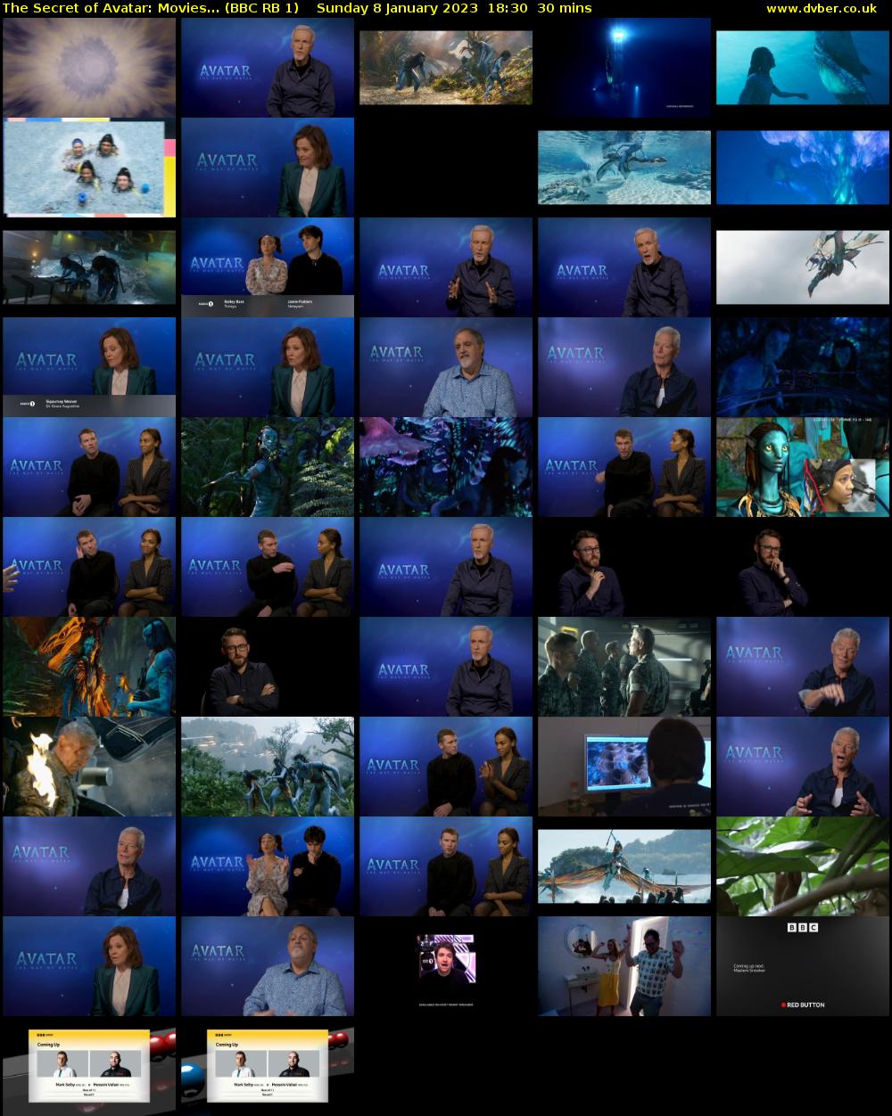 The Secret of Avatar: Movies... (BBC RB 1) Sunday 8 January 2023 18:30 - 19:00