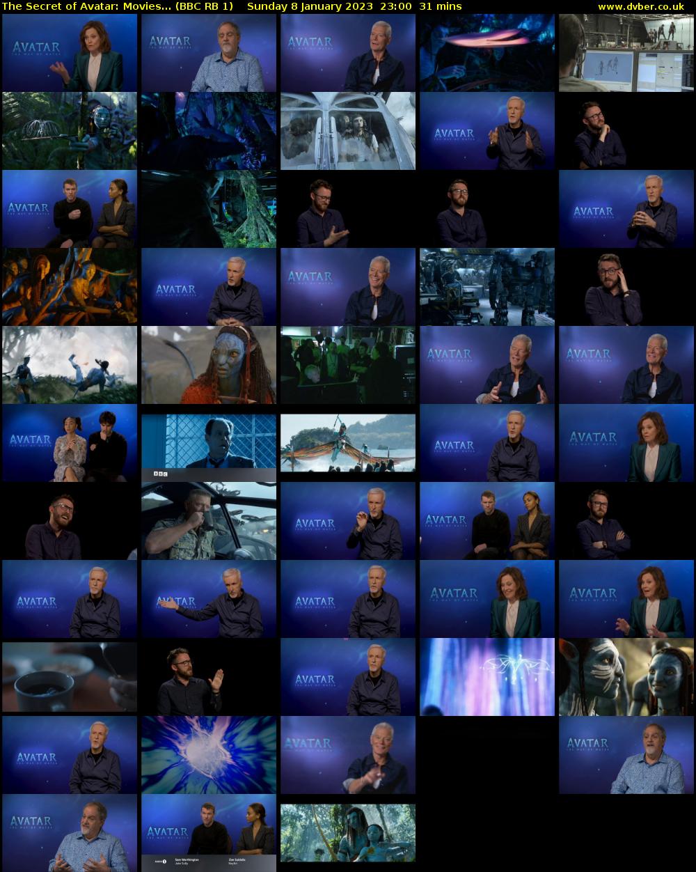 The Secret of Avatar: Movies... (BBC RB 1) Sunday 8 January 2023 23:00 - 23:31
