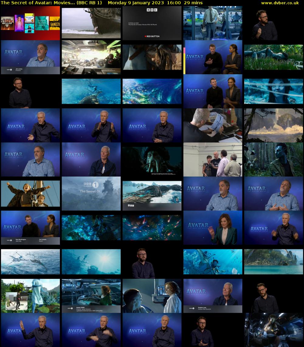 The Secret of Avatar: Movies... (BBC RB 1) Monday 9 January 2023 16:00 - 16:29