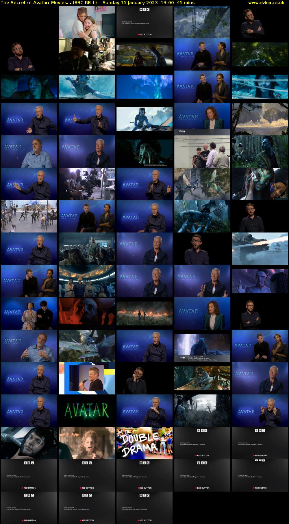 The Secret of Avatar: Movies... (BBC RB 1) Sunday 15 January 2023 13:00 - 13:45