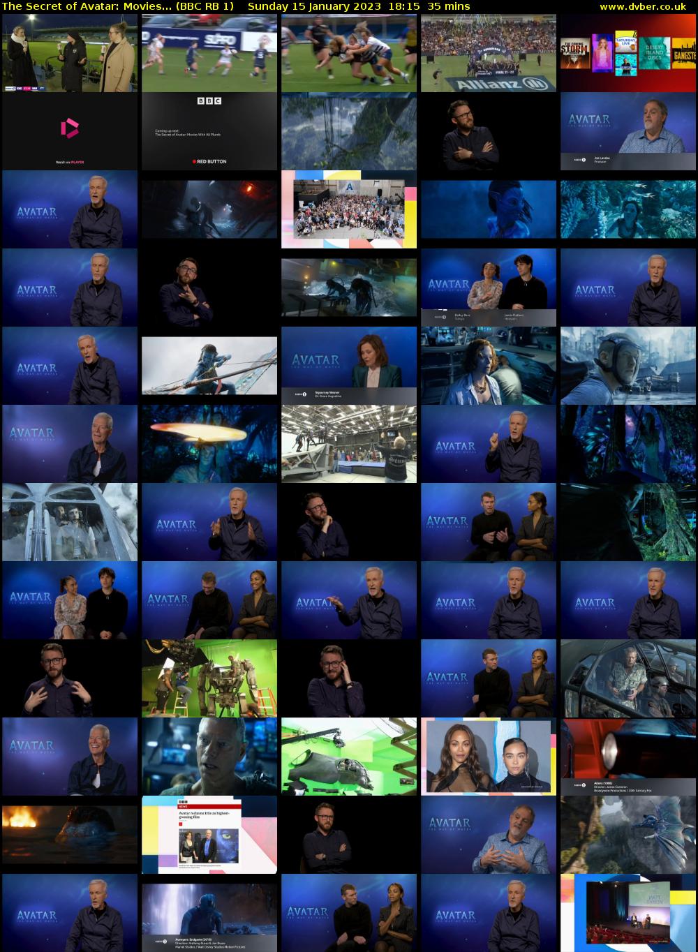 The Secret of Avatar: Movies... (BBC RB 1) Sunday 15 January 2023 18:15 - 18:50