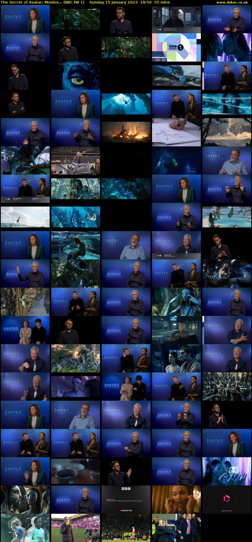 The Secret of Avatar: Movies... (BBC RB 1) Sunday 15 January 2023 18:50 - 19:45