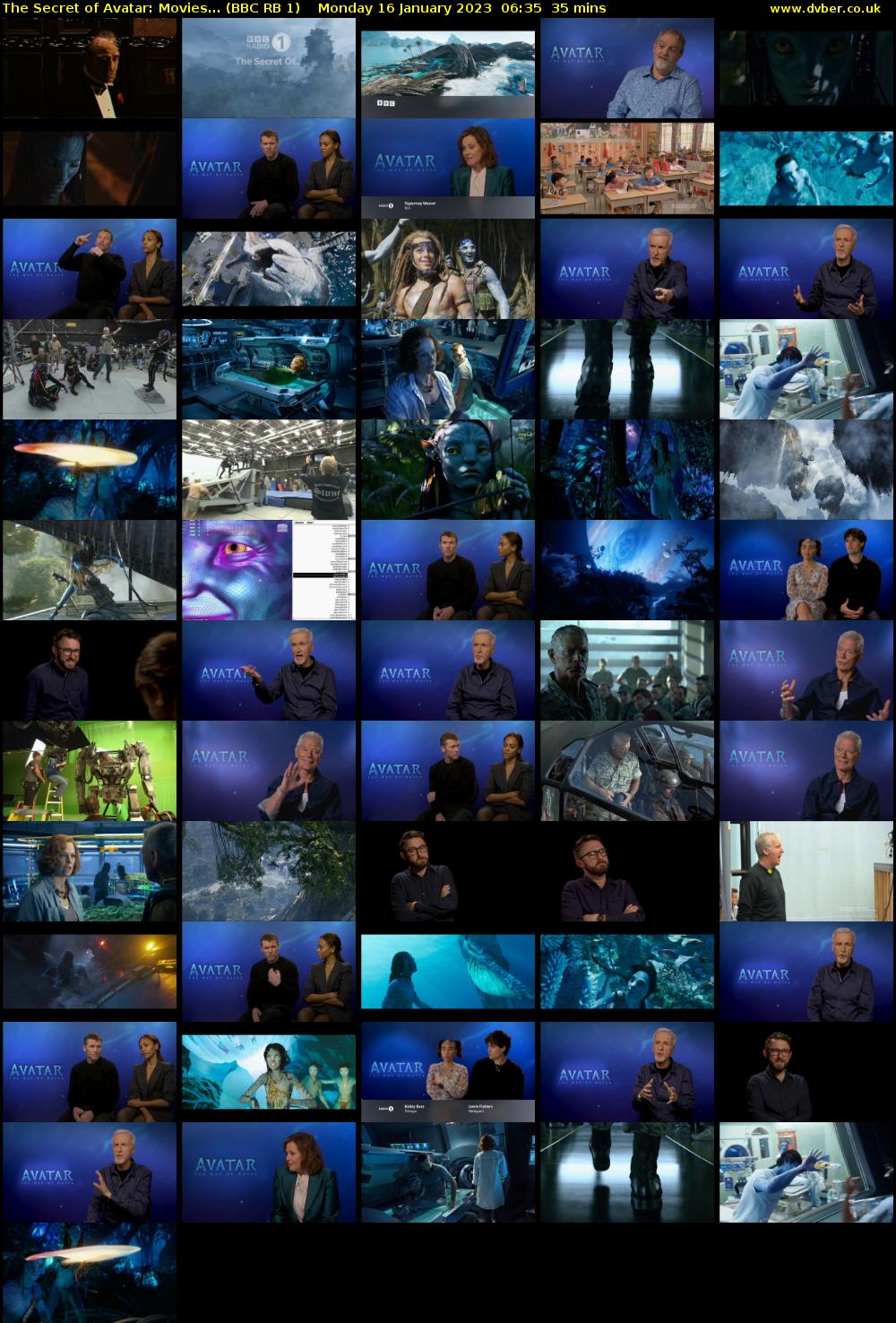 The Secret of Avatar: Movies... (BBC RB 1) Monday 16 January 2023 06:35 - 07:10