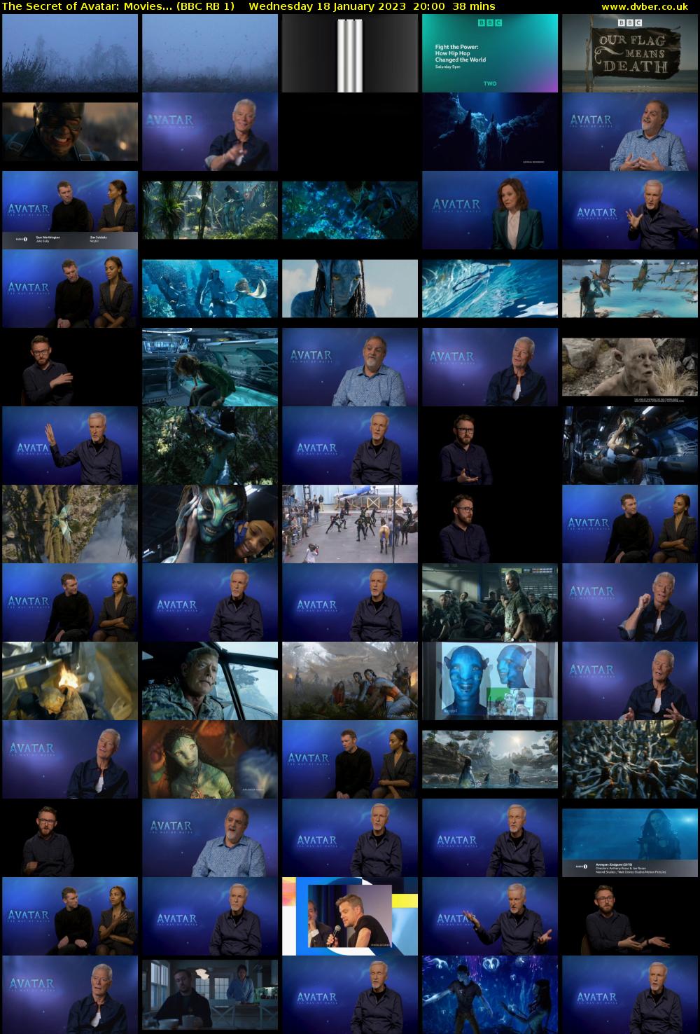 The Secret of Avatar: Movies... (BBC RB 1) Wednesday 18 January 2023 20:00 - 20:38