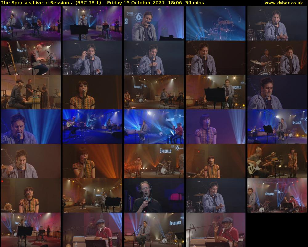 The Specials Live in Session... (BBC RB 1) Friday 15 October 2021 18:06 - 18:40
