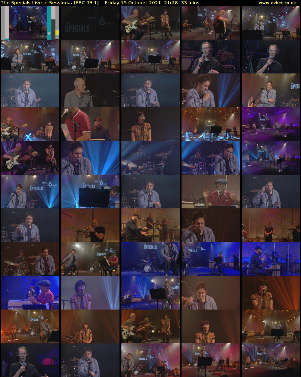 The Specials Live in Session... (BBC RB 1) Friday 15 October 2021 21:28 - 22:01