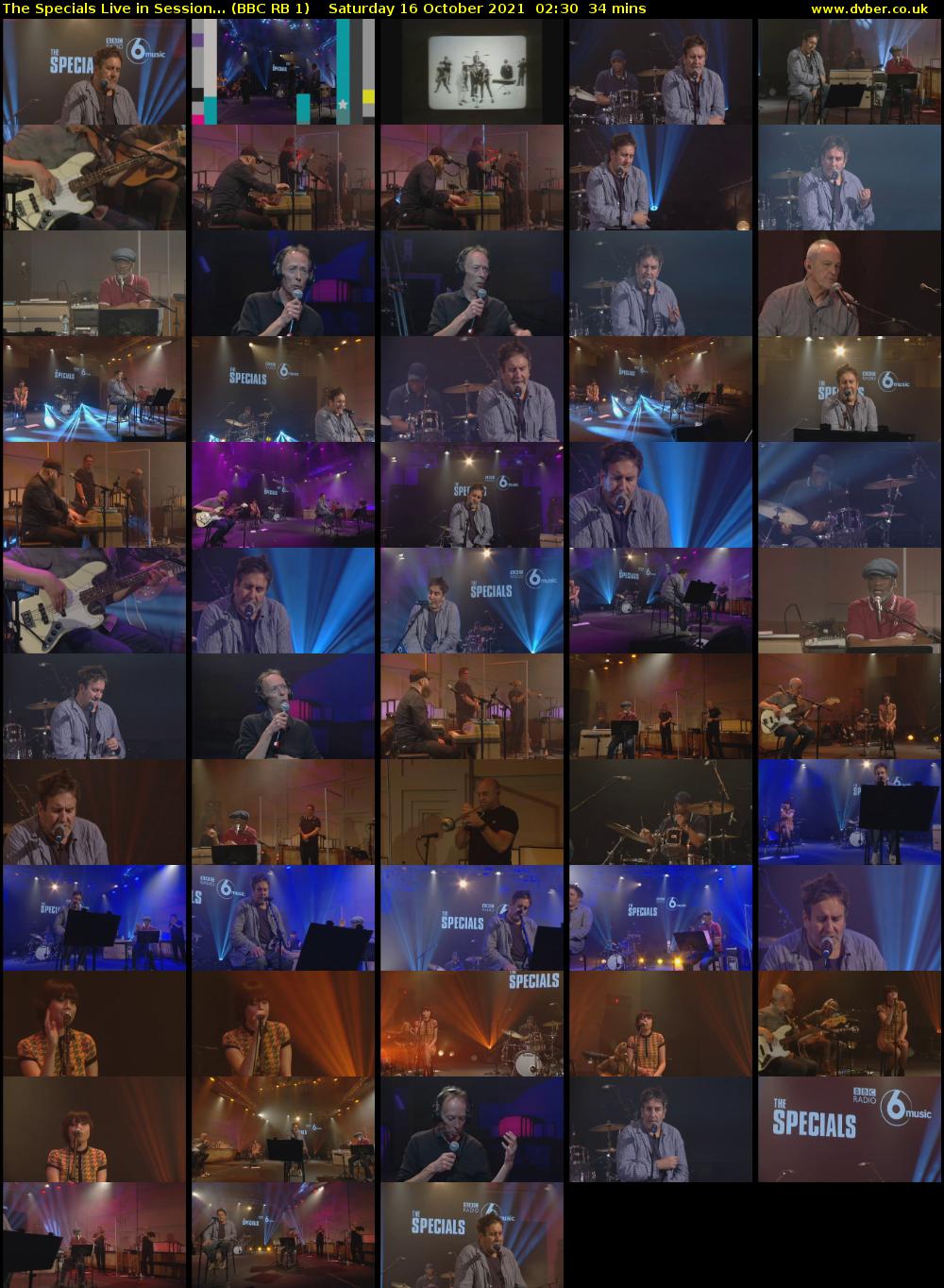 The Specials Live in Session... (BBC RB 1) Saturday 16 October 2021 02:30 - 03:04
