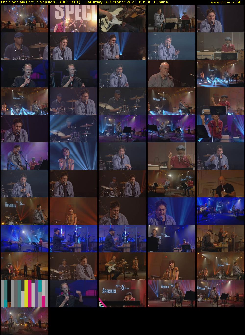 The Specials Live in Session... (BBC RB 1) Saturday 16 October 2021 03:04 - 03:37