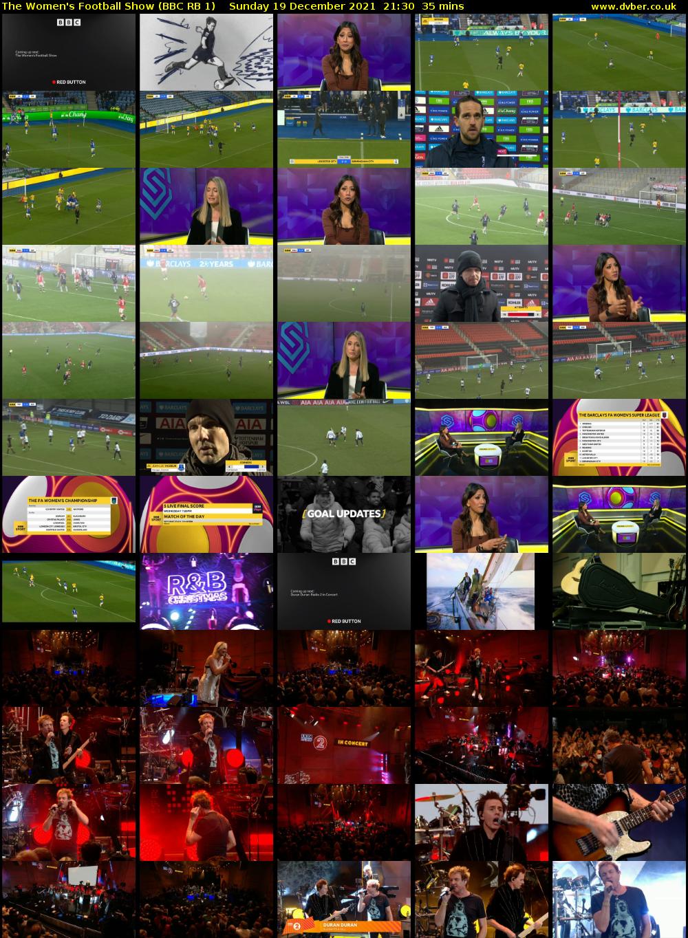 The Women's Football Show (BBC RB 1) Sunday 19 December 2021 21:30 - 22:05
