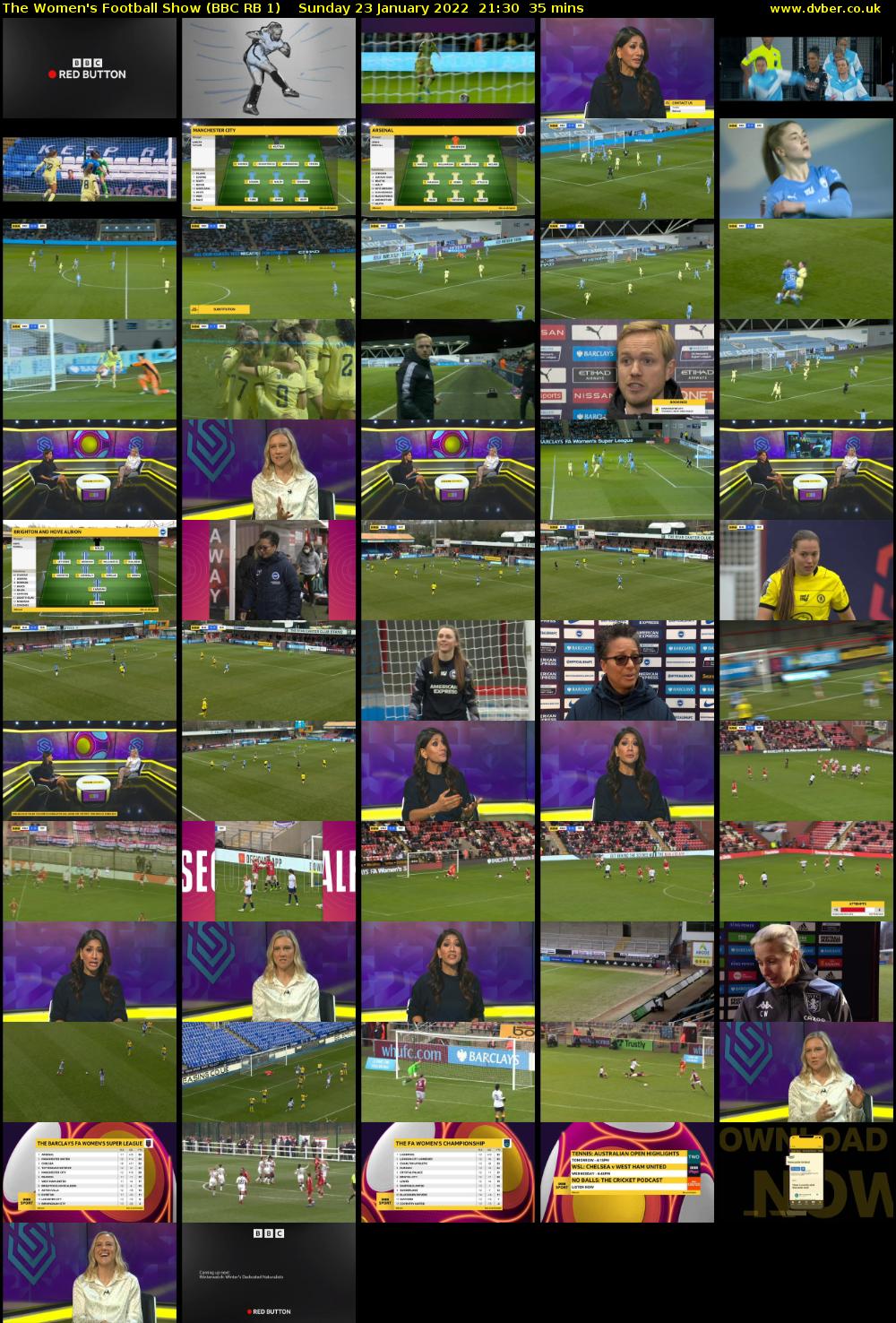 The Women's Football Show (BBC RB 1) Sunday 23 January 2022 21:30 - 22:05