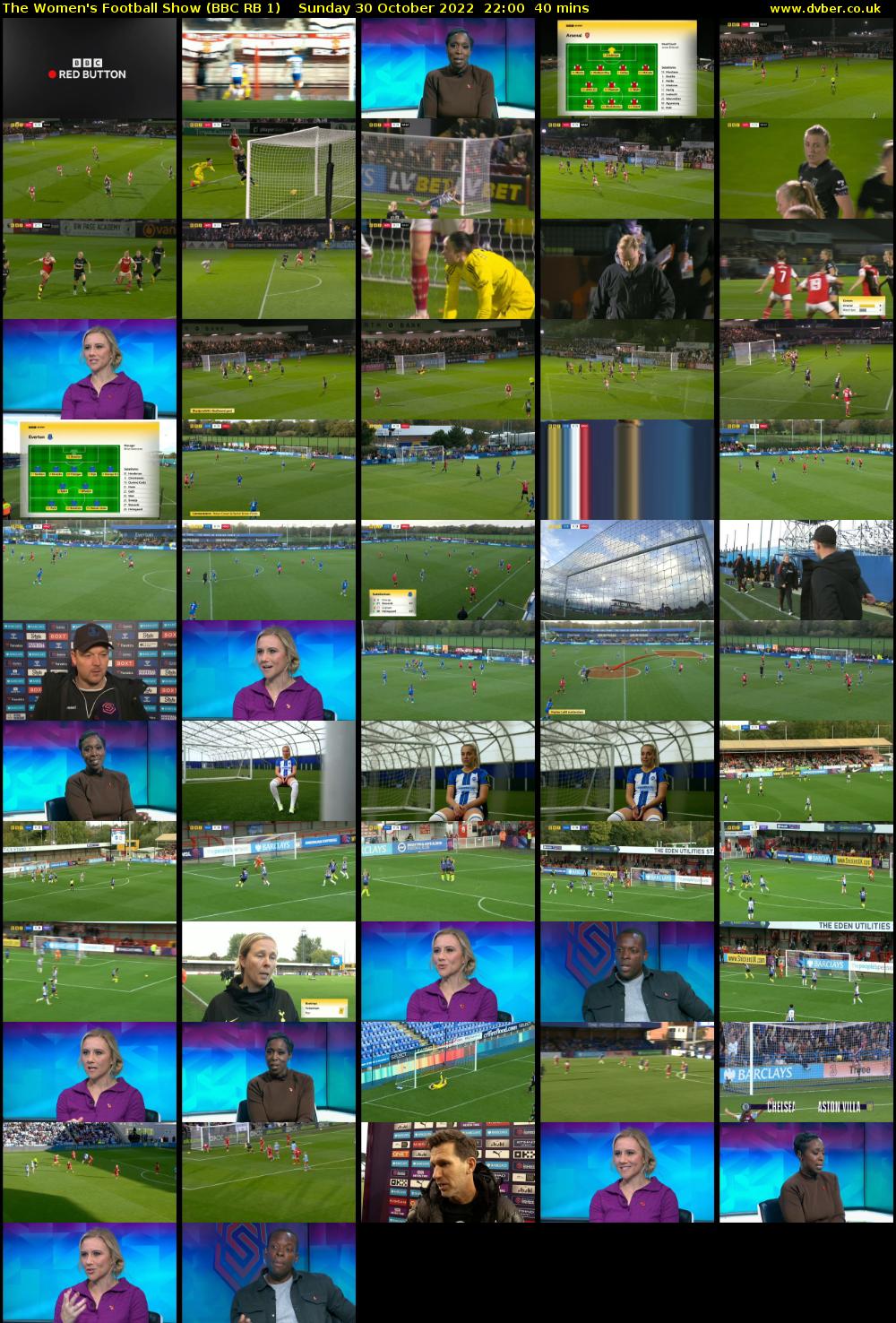 The Women's Football Show (BBC RB 1) Sunday 30 October 2022 22:00 - 22:40