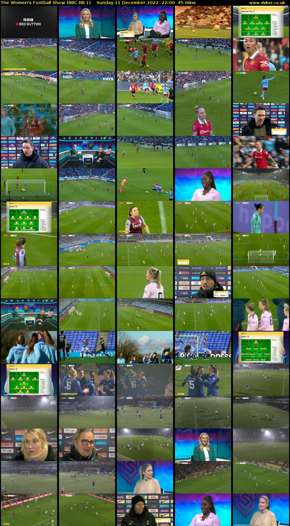 The Women's Football Show (BBC RB 1) Sunday 11 December 2022 22:00 - 22:45