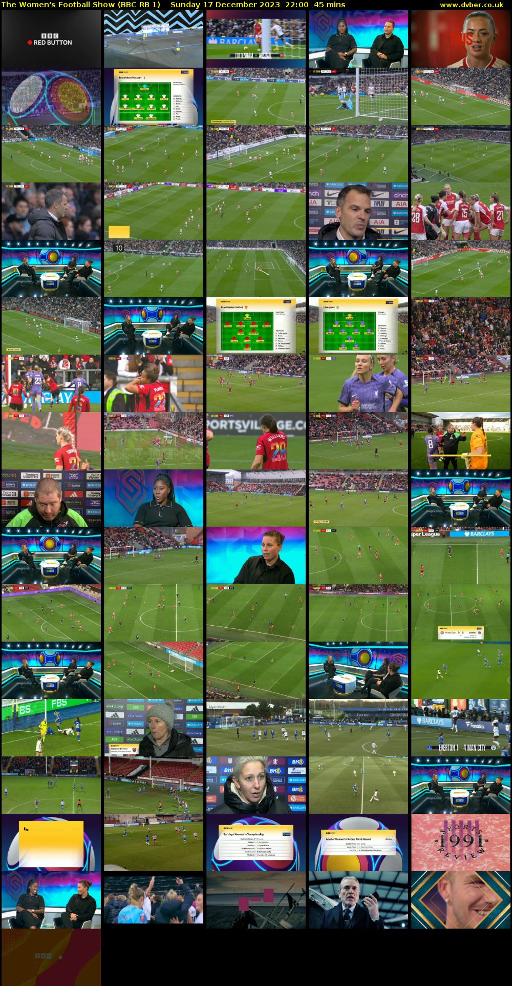The Women's Football Show (BBC RB 1) Sunday 17 December 2023 22:00 - 22:45