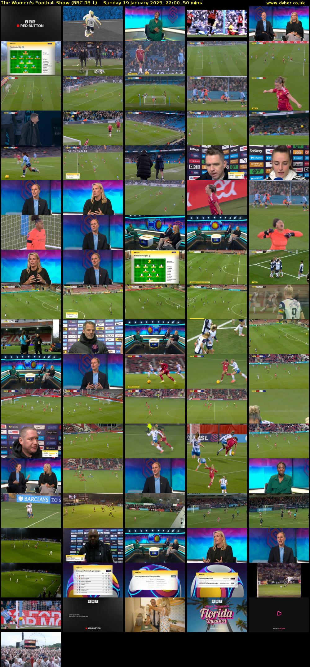 The Women's Football Show (BBC RB 1) Sunday 19 January 2025 22:00 - 22:50