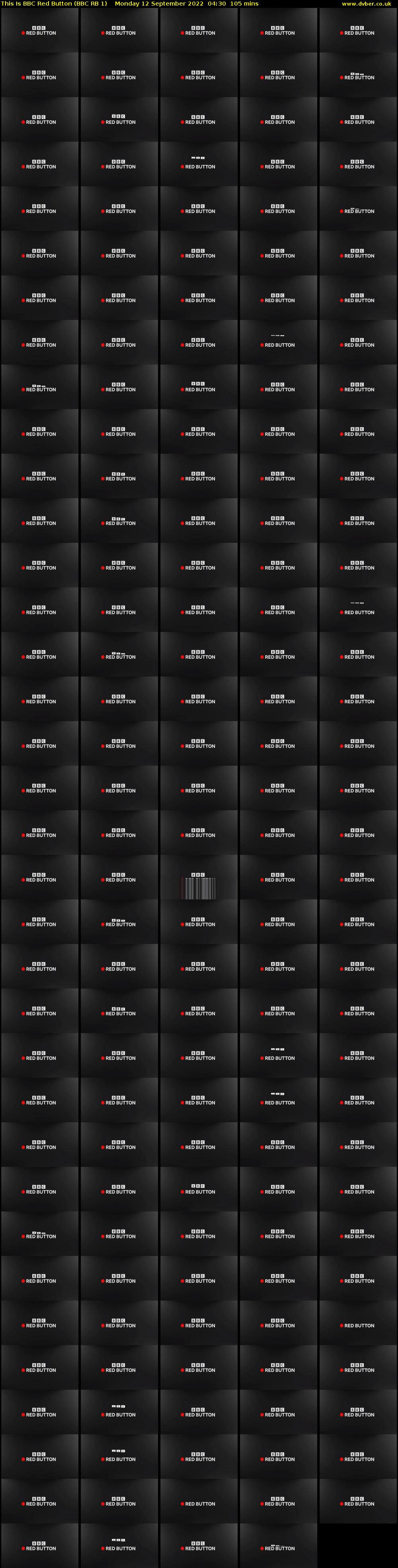 This is BBC Red Button (BBC RB 1) Monday 12 September 2022 04:30 - 06:15