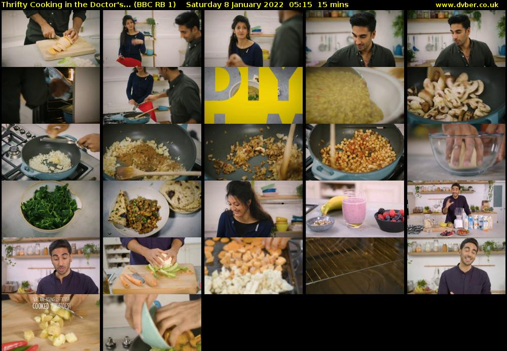 Thrifty Cooking in the Doctor's... (BBC RB 1) Saturday 8 January 2022 05:15 - 05:30