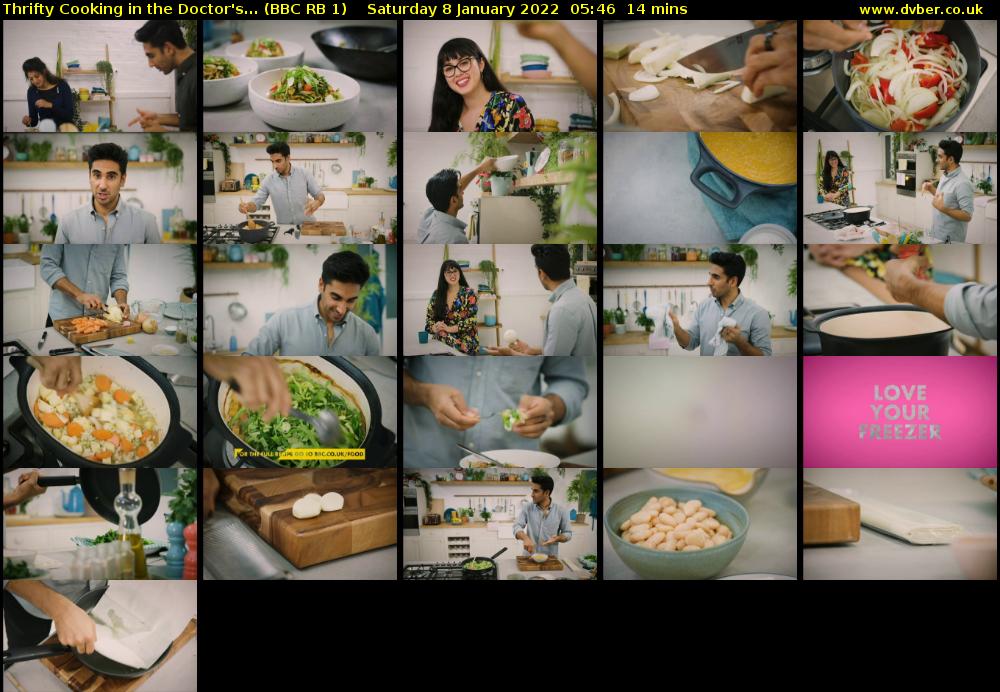 Thrifty Cooking in the Doctor's... (BBC RB 1) Saturday 8 January 2022 05:46 - 06:00