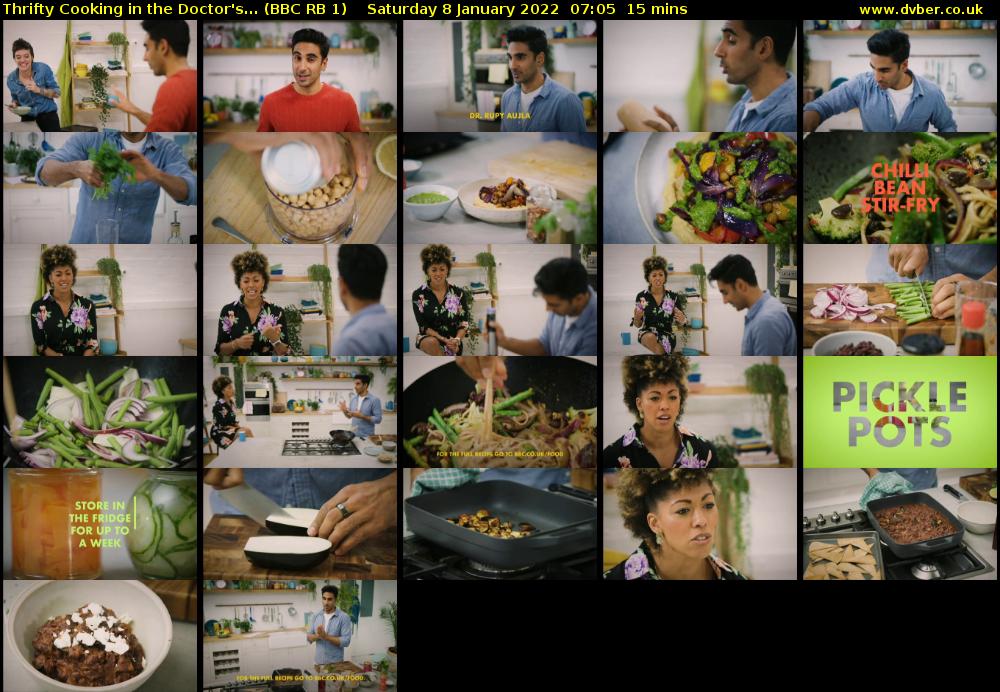 Thrifty Cooking in the Doctor's... (BBC RB 1) Saturday 8 January 2022 07:05 - 07:20