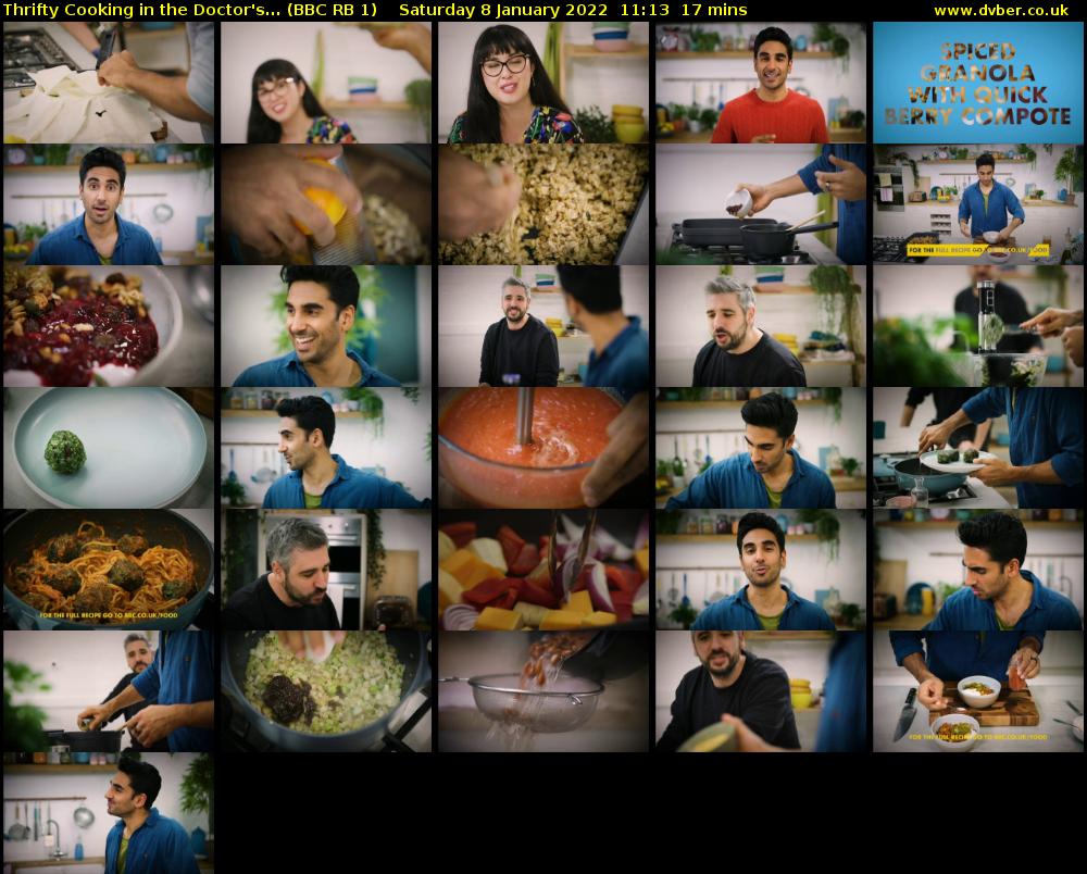 Thrifty Cooking in the Doctor's... (BBC RB 1) Saturday 8 January 2022 11:13 - 11:30