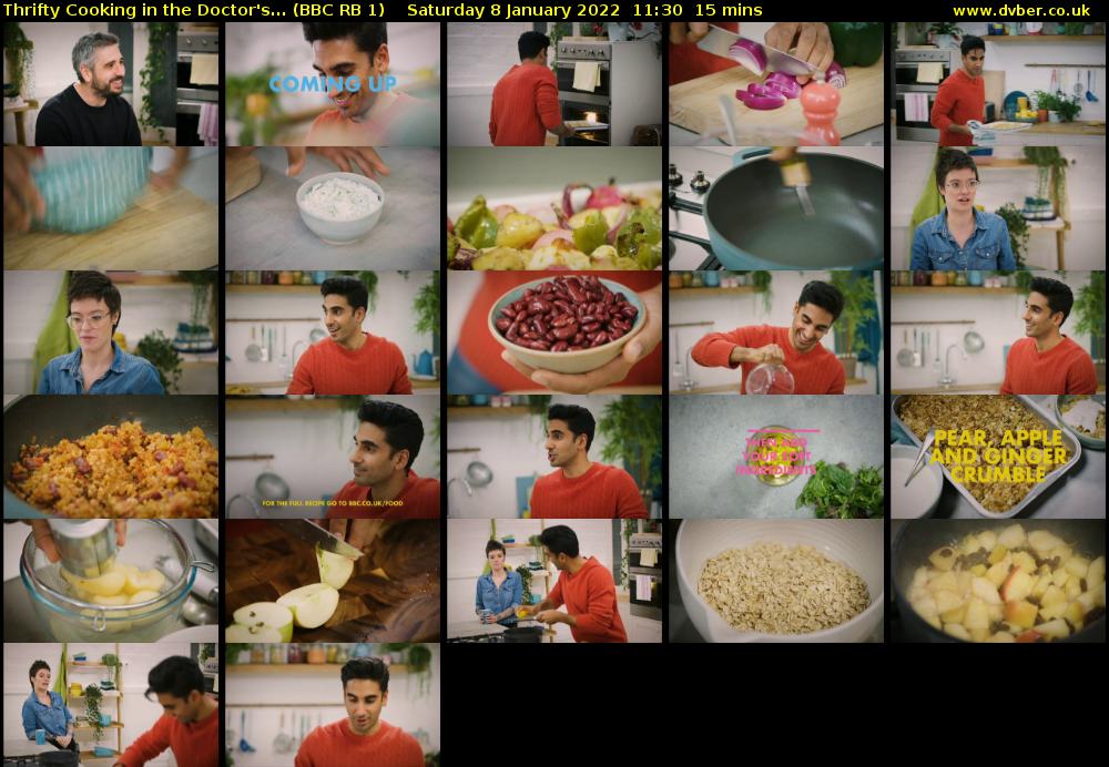 Thrifty Cooking in the Doctor's... (BBC RB 1) Saturday 8 January 2022 11:30 - 11:45