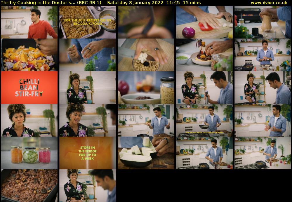 Thrifty Cooking in the Doctor's... (BBC RB 1) Saturday 8 January 2022 11:45 - 12:00