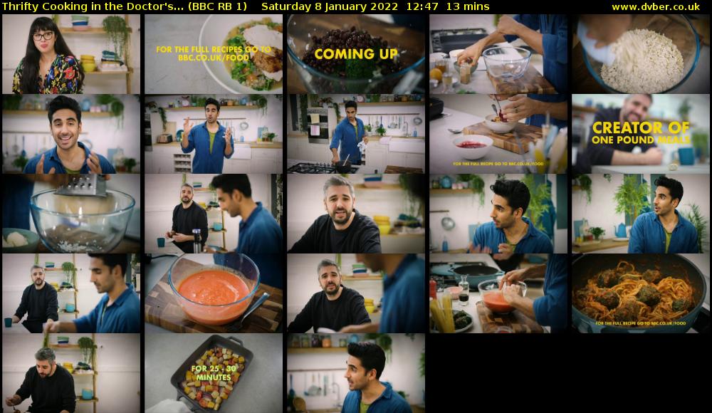 Thrifty Cooking in the Doctor's... (BBC RB 1) Saturday 8 January 2022 12:47 - 13:00