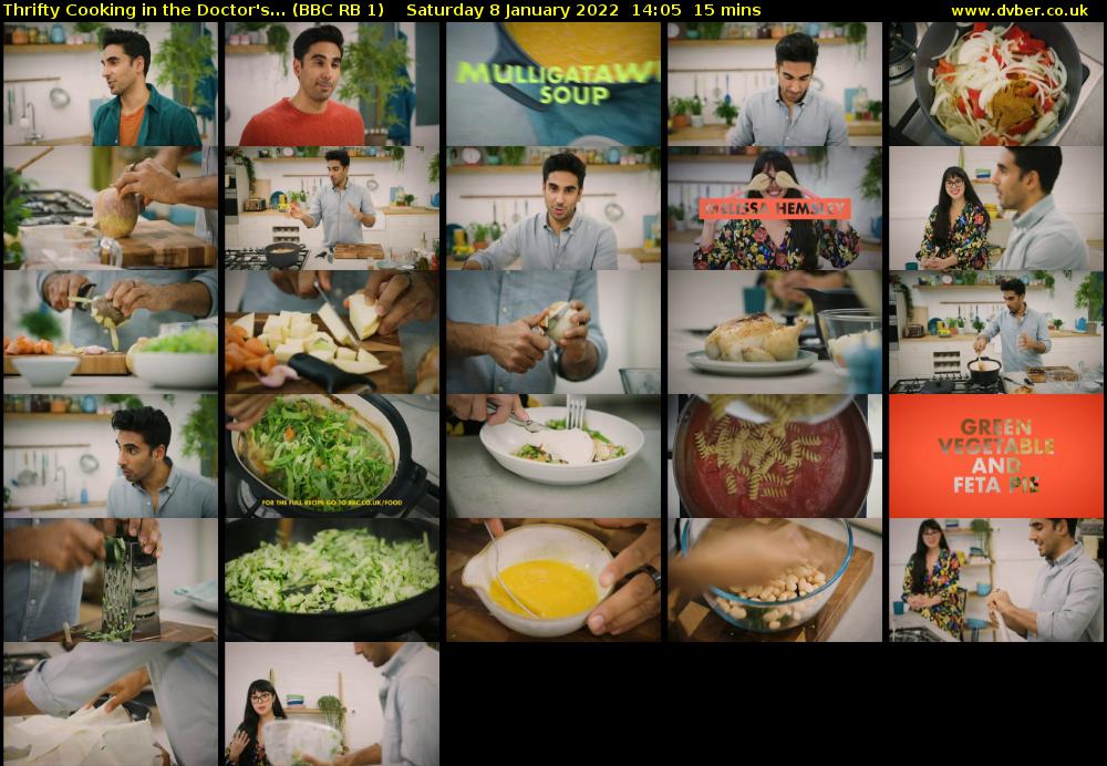 Thrifty Cooking in the Doctor's... (BBC RB 1) Saturday 8 January 2022 14:05 - 14:20