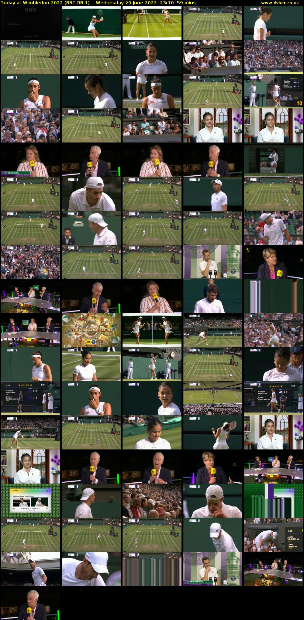 Today at Wimbledon 2022 (BBC RB 1) Wednesday 29 June 2022 23:10 - 00:09