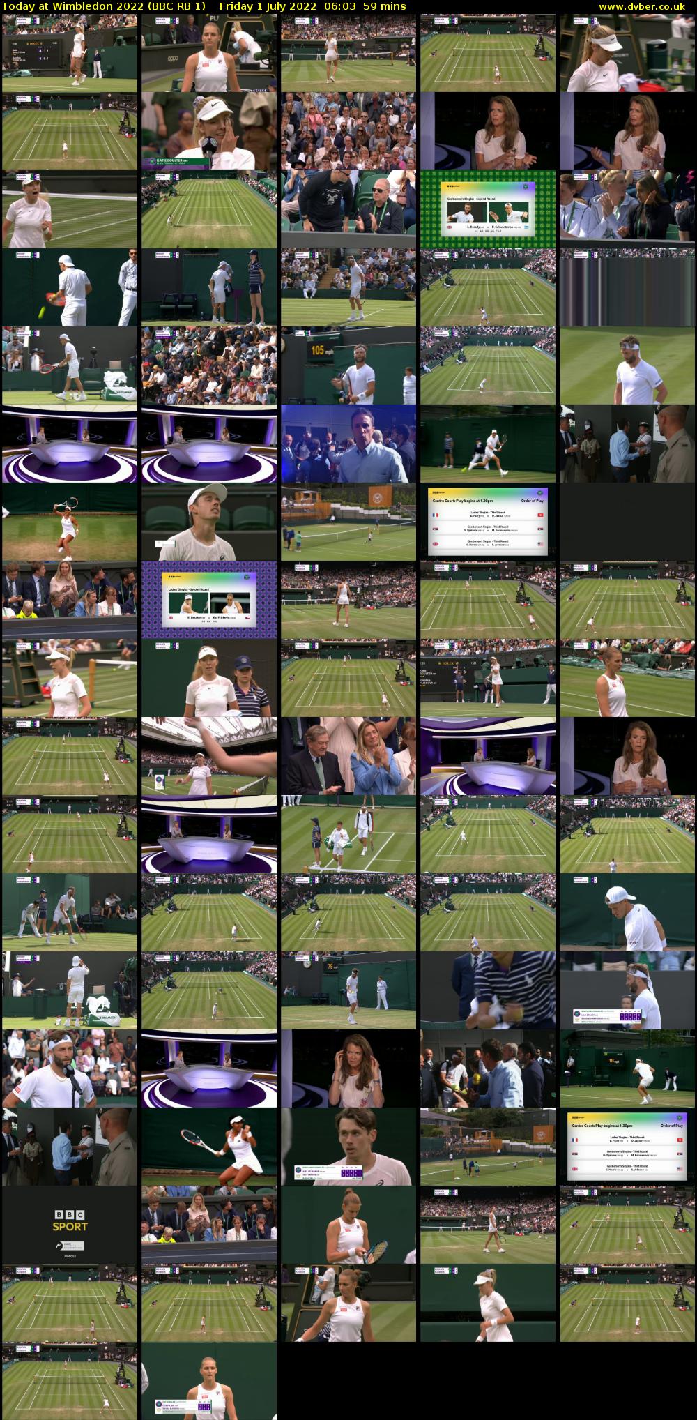 Today at Wimbledon 2022 (BBC RB 1) Friday 1 July 2022 06:03 - 07:02