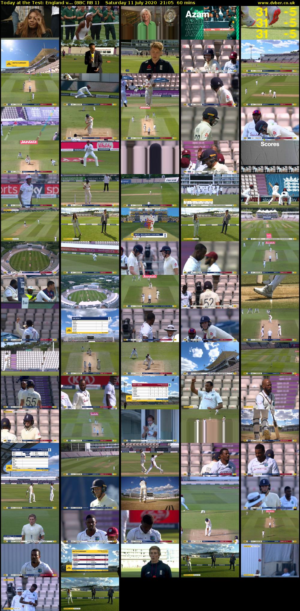 Today at the Test: England v... (BBC RB 1) Saturday 11 July 2020 21:05 - 22:05