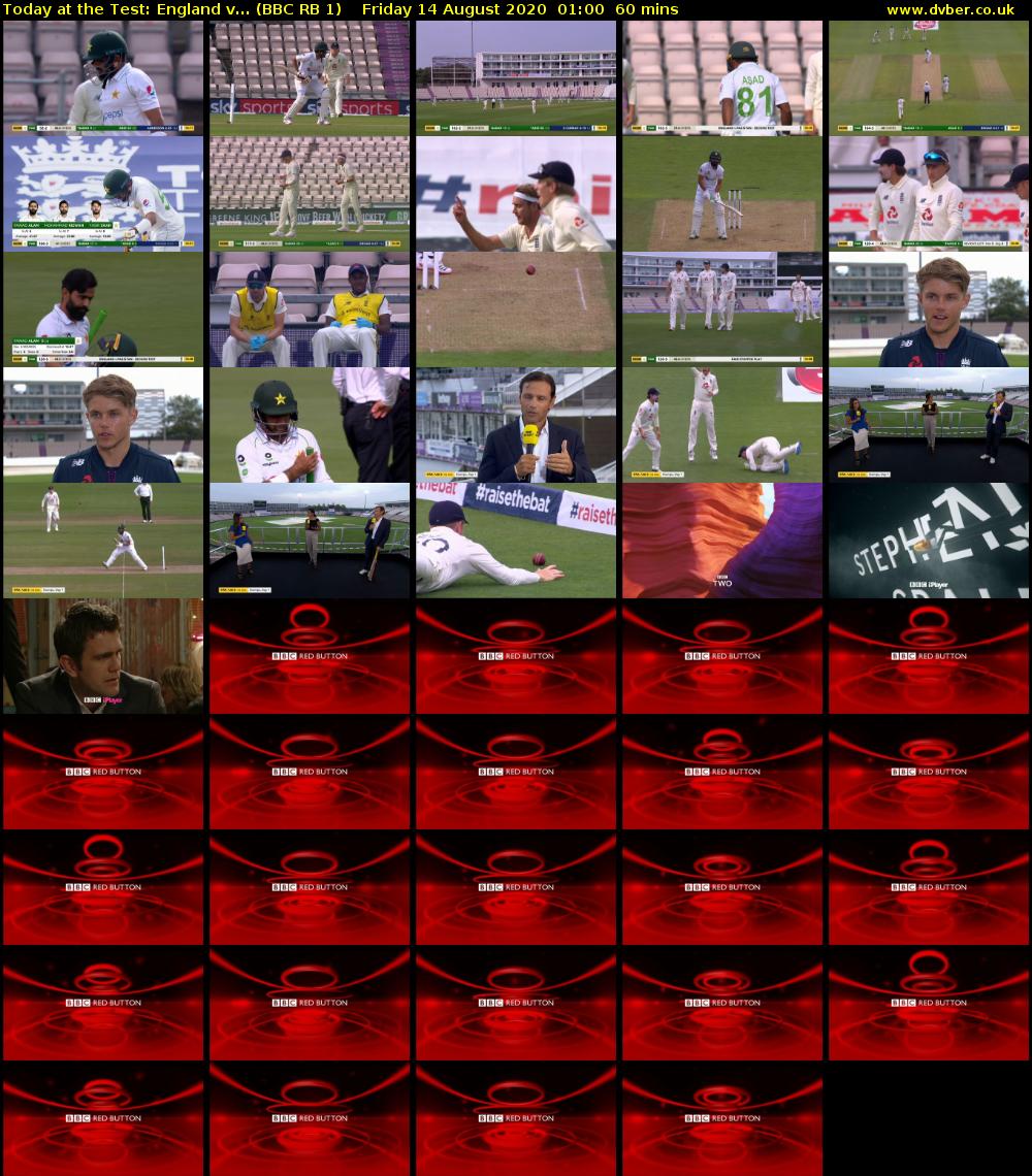 Today at the Test: England v... (BBC RB 1) Friday 14 August 2020 01:00 - 02:00