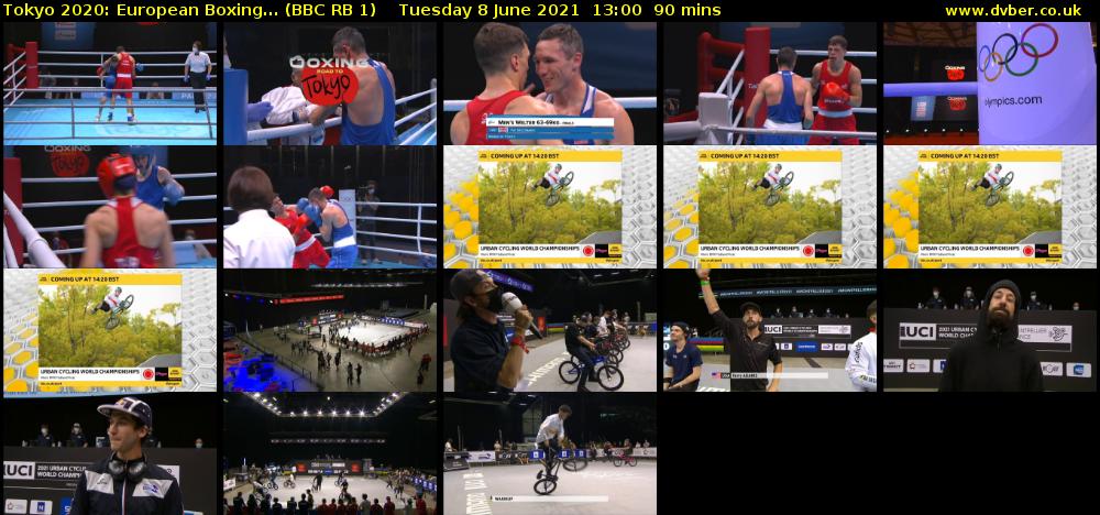 Tokyo 2020: European Boxing... (BBC RB 1) Tuesday 8 June 2021 13:00 - 14:30