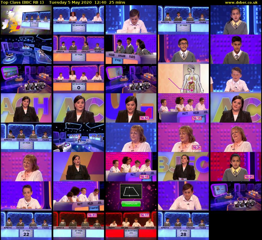 Top Class (BBC RB 1) Tuesday 5 May 2020 12:40 - 13:05