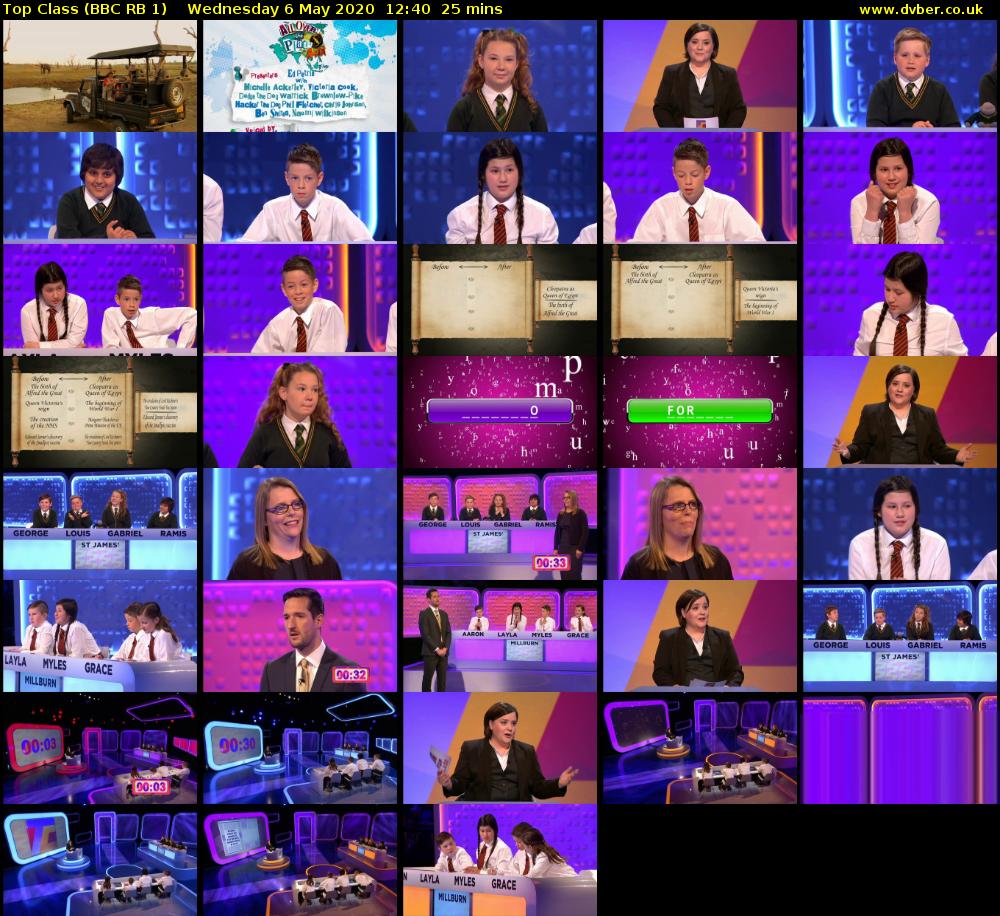 Top Class (BBC RB 1) Wednesday 6 May 2020 12:40 - 13:05