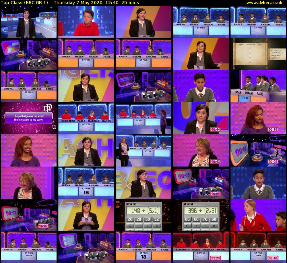 Top Class (BBC RB 1) Thursday 7 May 2020 12:40 - 13:05