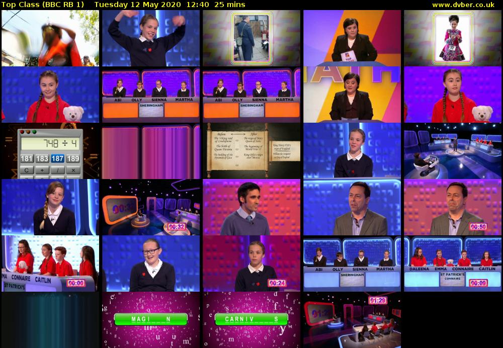 Top Class (BBC RB 1) Tuesday 12 May 2020 12:40 - 13:05