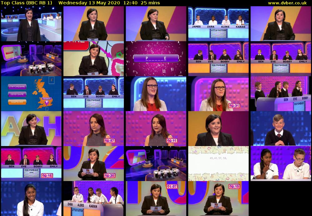Top Class (BBC RB 1) Wednesday 13 May 2020 12:40 - 13:05
