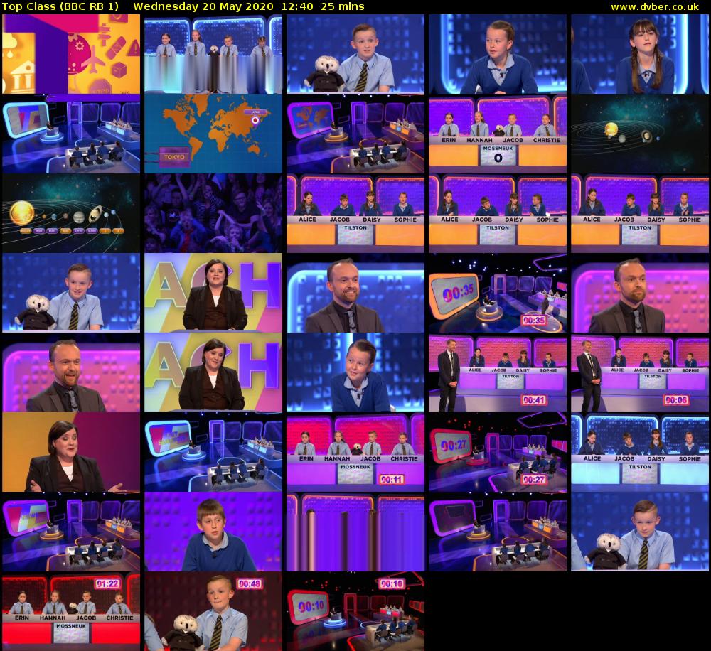 Top Class (BBC RB 1) Wednesday 20 May 2020 12:40 - 13:05