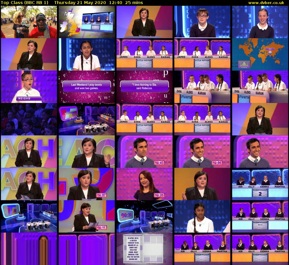 Top Class (BBC RB 1) Thursday 21 May 2020 12:40 - 13:05