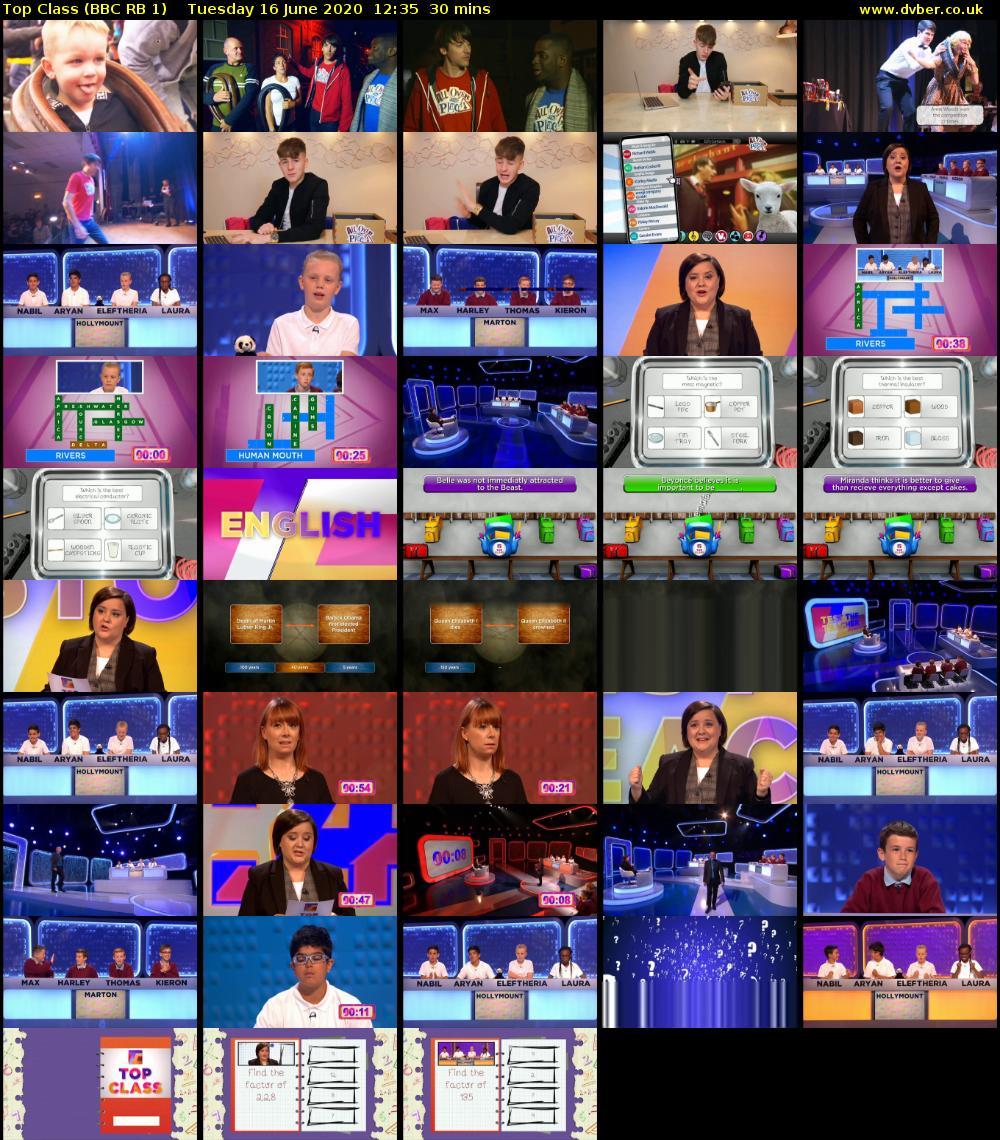 Top Class (BBC RB 1) Tuesday 16 June 2020 12:35 - 13:05