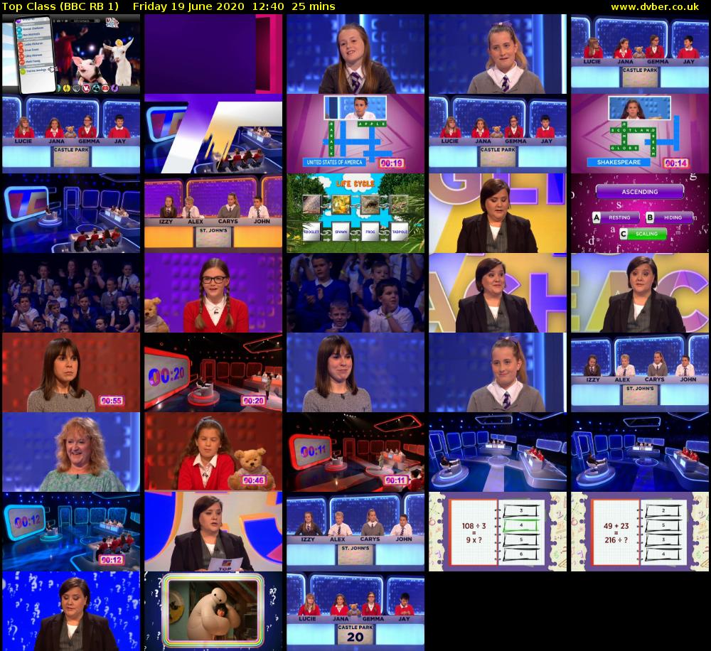 Top Class (BBC RB 1) Friday 19 June 2020 12:40 - 13:05