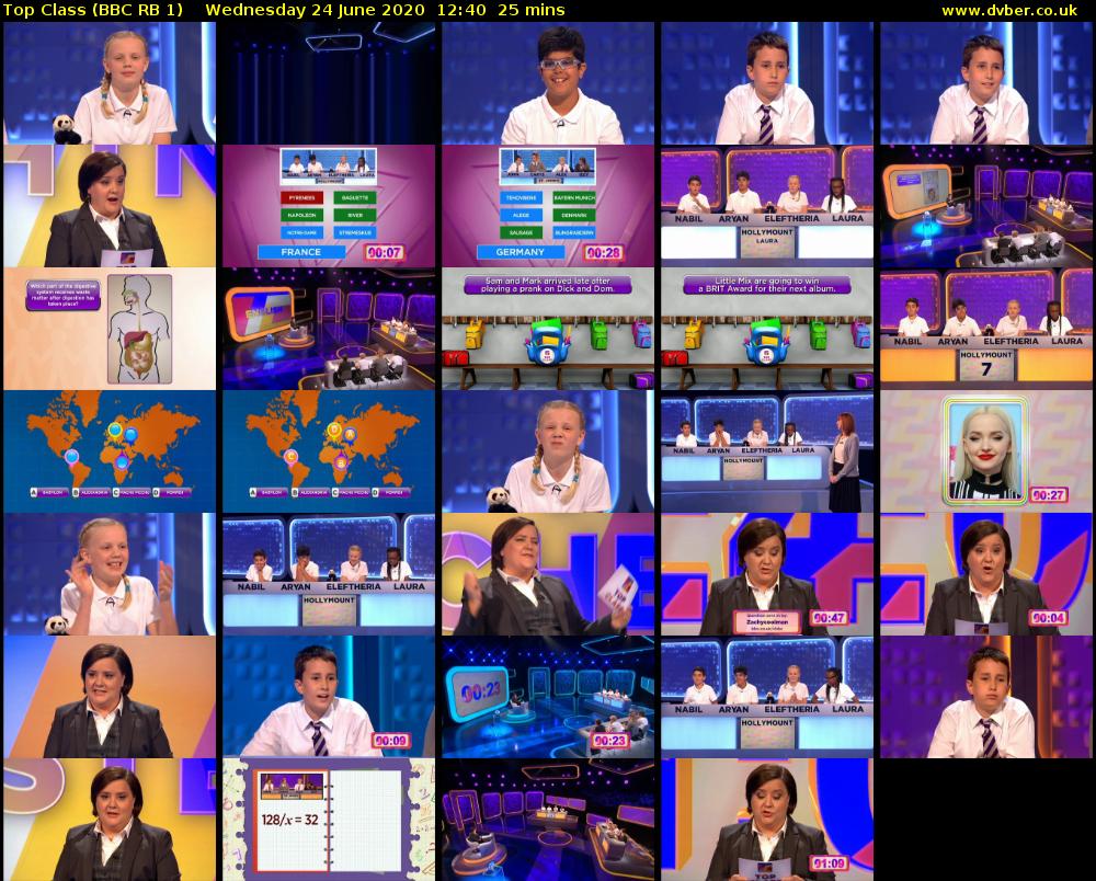 Top Class (BBC RB 1) Wednesday 24 June 2020 12:40 - 13:05