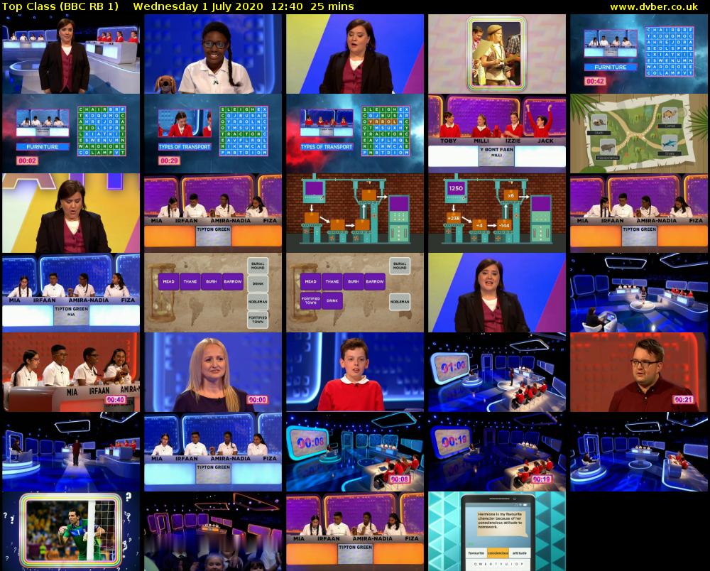 Top Class (BBC RB 1) Wednesday 1 July 2020 12:40 - 13:05