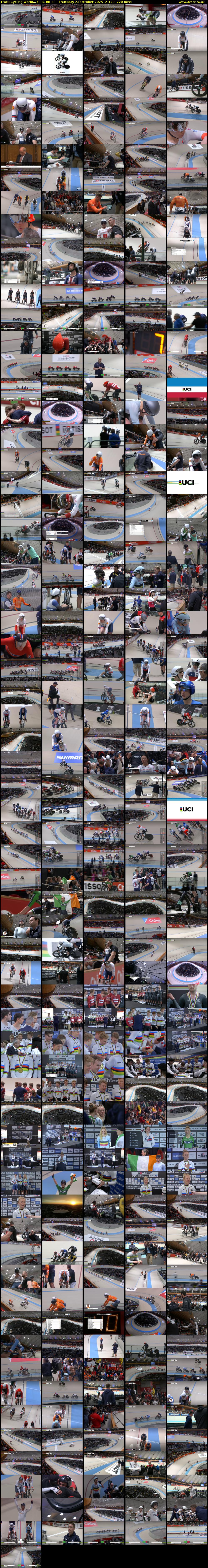 Track Cycling World... (BBC RB 1) Thursday 23 October 2025 21:20 - 01:00