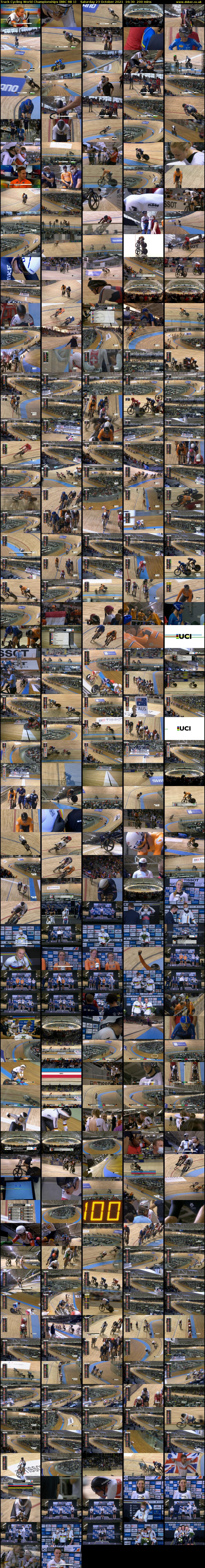 Track Cycling World Championships (BBC RB 1) Saturday 23 October 2021 16:30 - 19:50