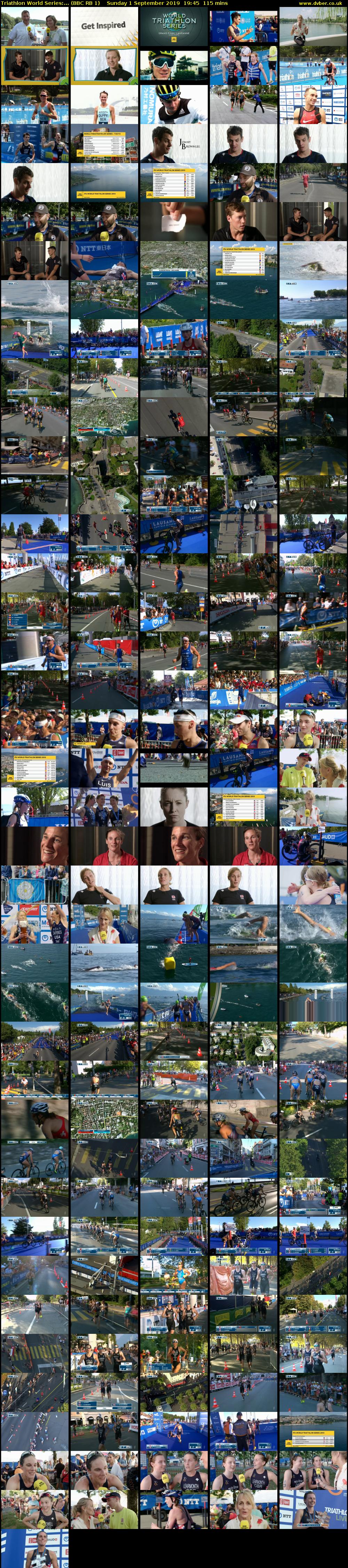 Triathlon World Series:... (BBC RB 1) Sunday 1 September 2019 19:45 - 21:40