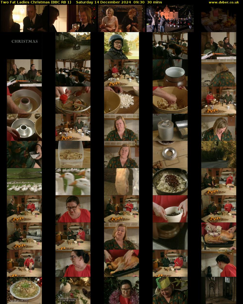 Two Fat Ladies Christmas (BBC RB 1) Saturday 14 December 2024 09:30 - 10:00