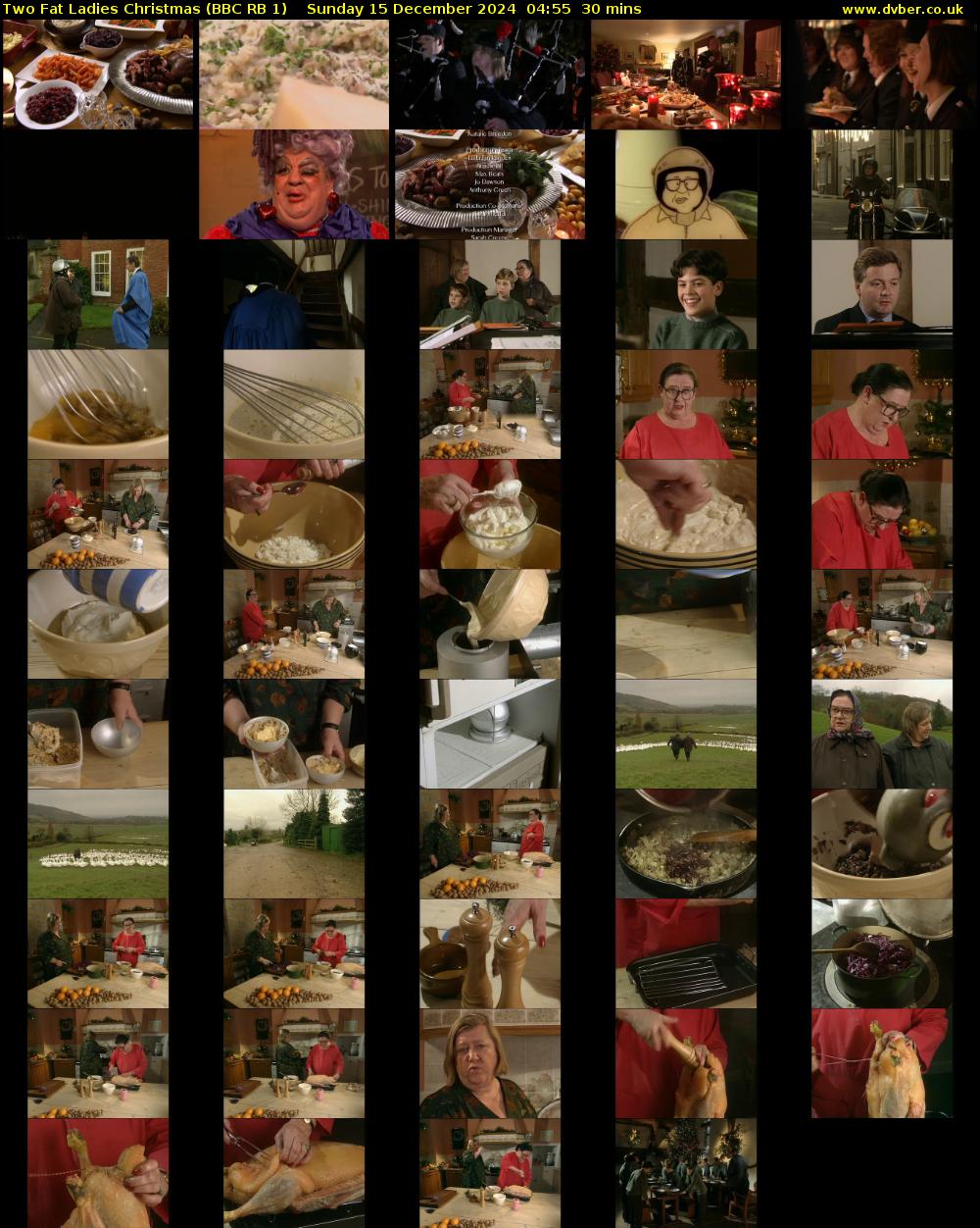 Two Fat Ladies Christmas (BBC RB 1) Sunday 15 December 2024 04:55 - 05:25