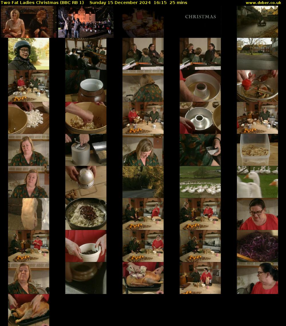 Two Fat Ladies Christmas (BBC RB 1) Sunday 15 December 2024 16:15 - 16:40